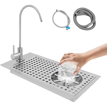 Amazon.co.jp: 業務用グラスリンサー、ステンレス製埋め込み式